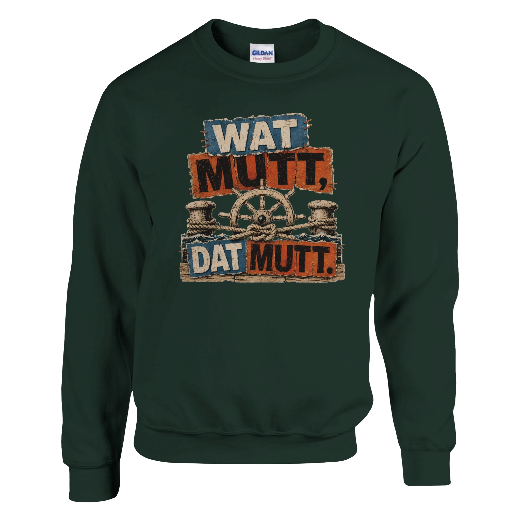 Pullover in Hellrosa mit Motiv „Wat Mutt, Dat Mutt.“