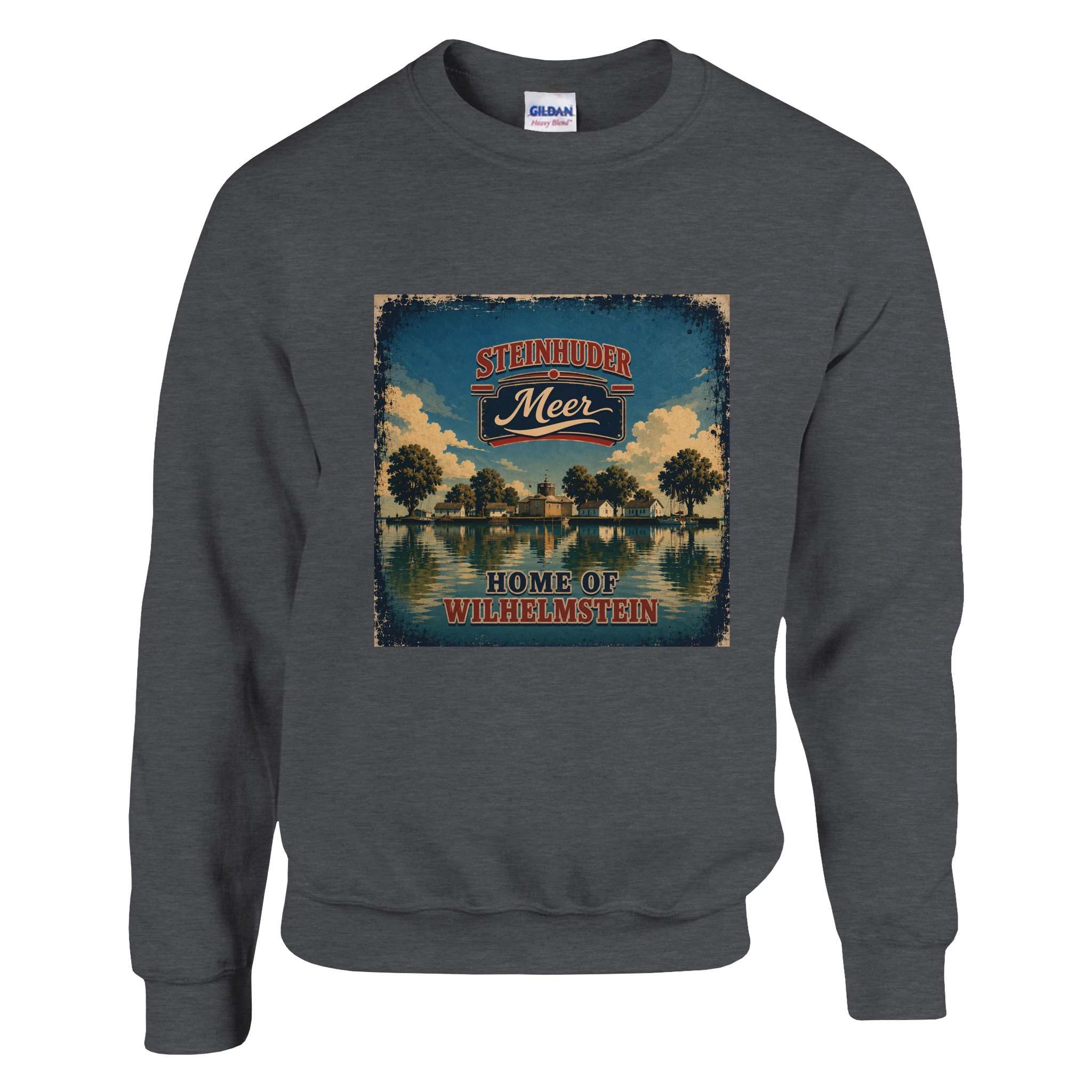 Pullover in Weiß mit Motiv „Insel Wilhelmstein“