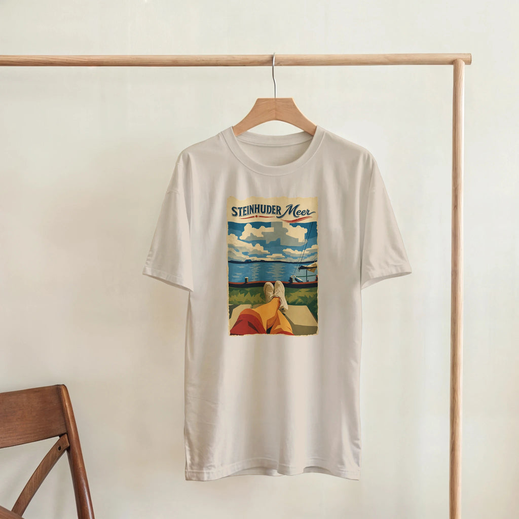 T-Shirt in Sand mit Motiv „Chillout“