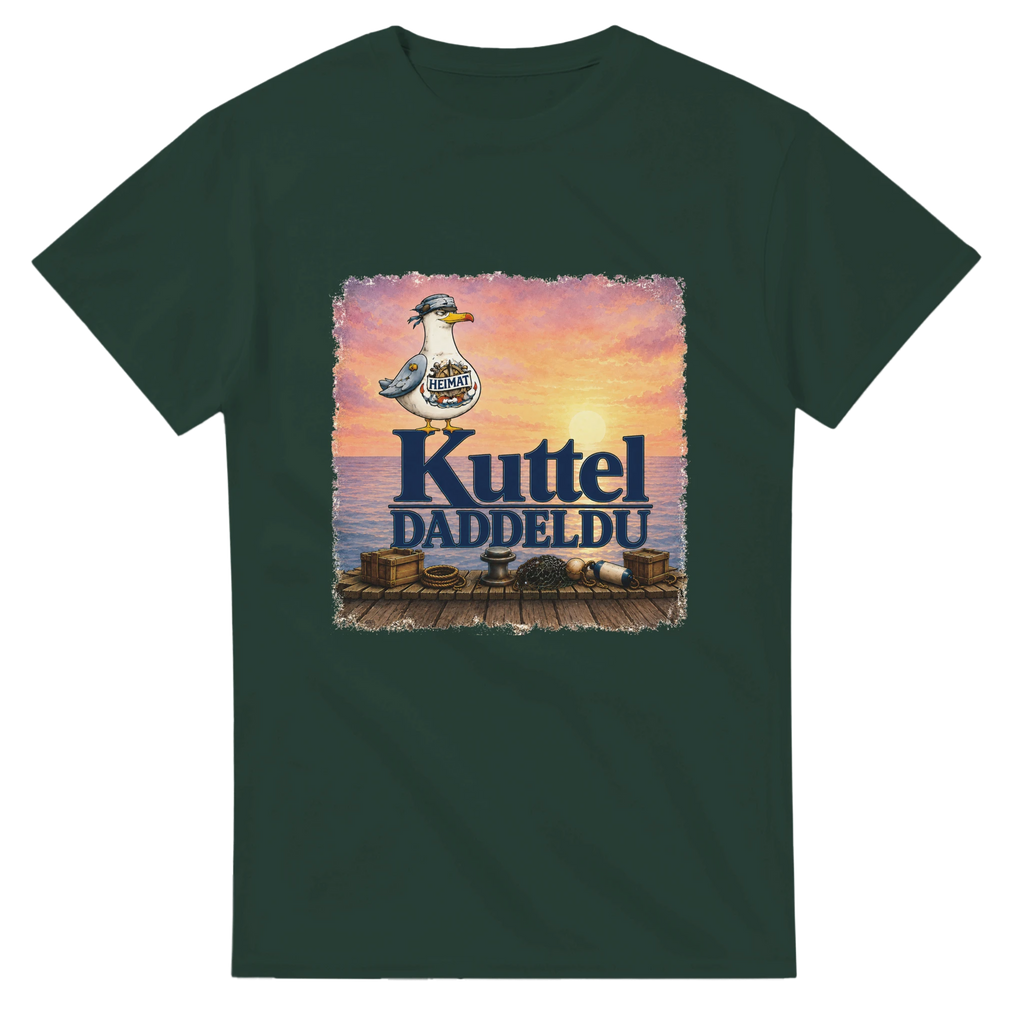 T-Shirt in Weiß mit Motiv „Kuttel Daddeldu“
