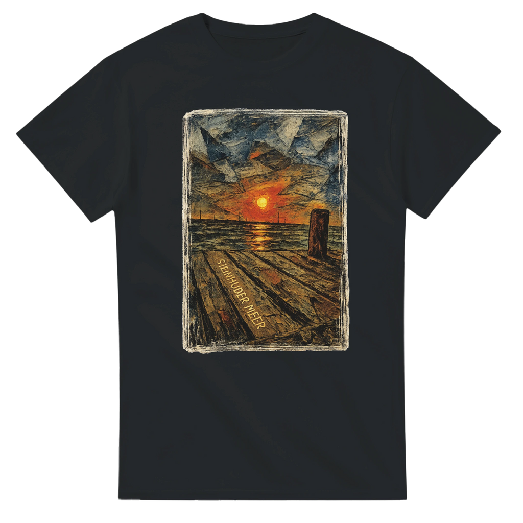 T-Shirt in Weiß mit Motiv „Steinhuder Meer Kunst“