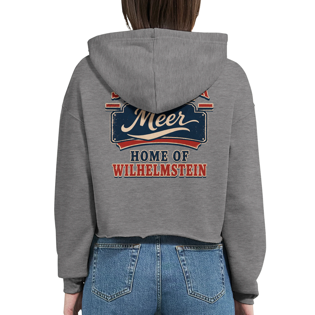 Damen-Hoodie in Pfirsich mit Motiv „Home of Wilhelmstein“