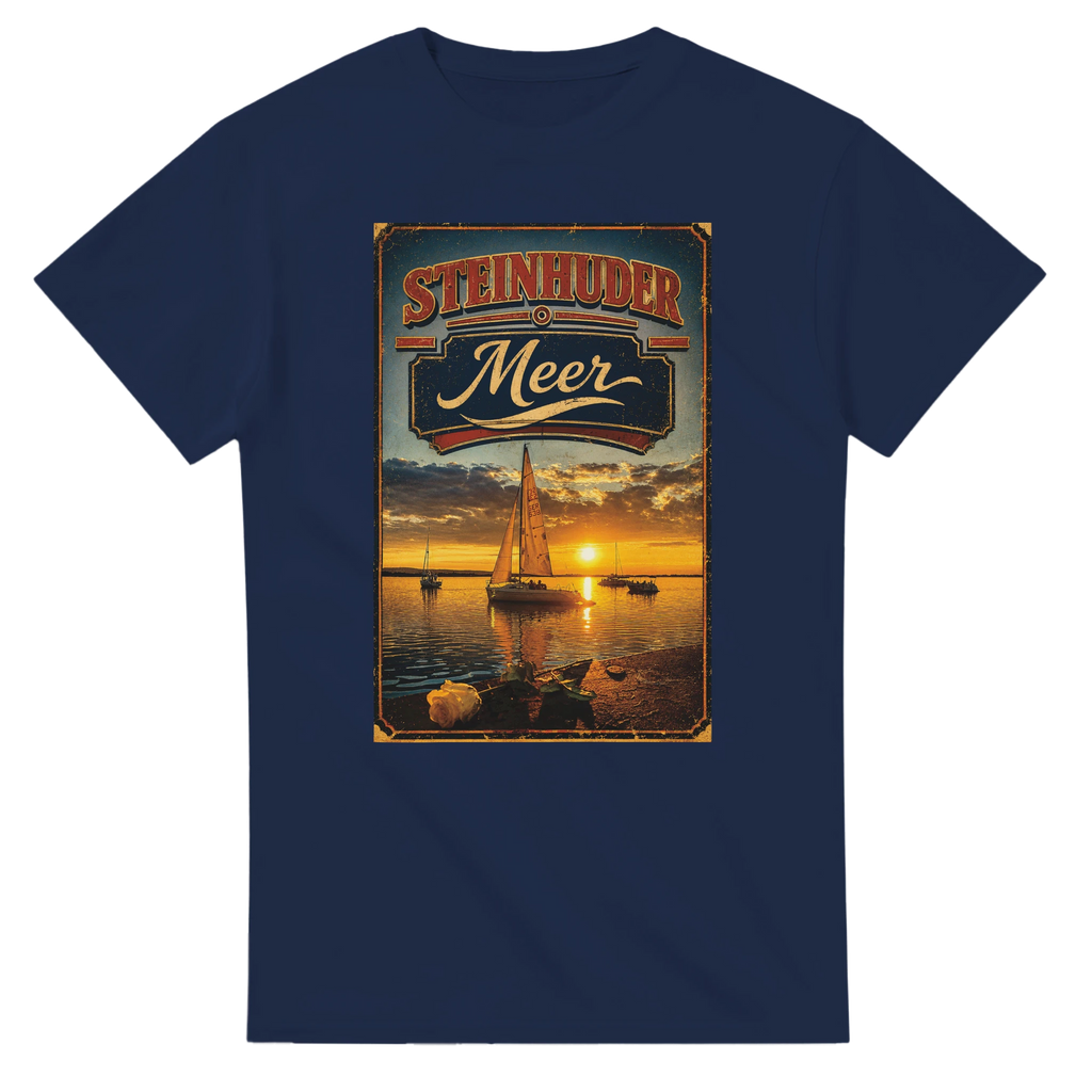 T-Shirt in Weiß mit Motiv „White Night am Wilhelmstein mit Sonnenuntergang“