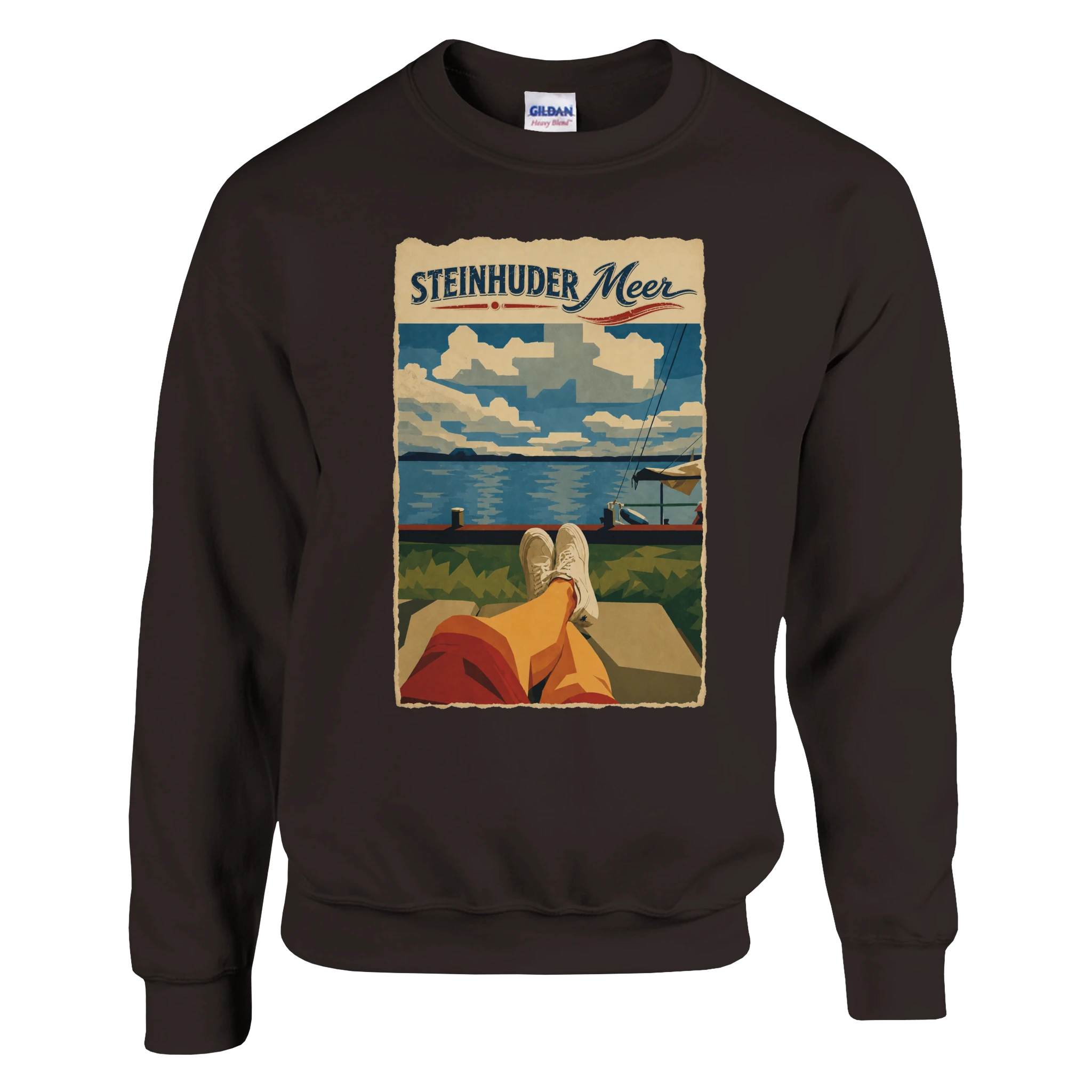 Pullover in Weiß mit Motiv „Chillout“