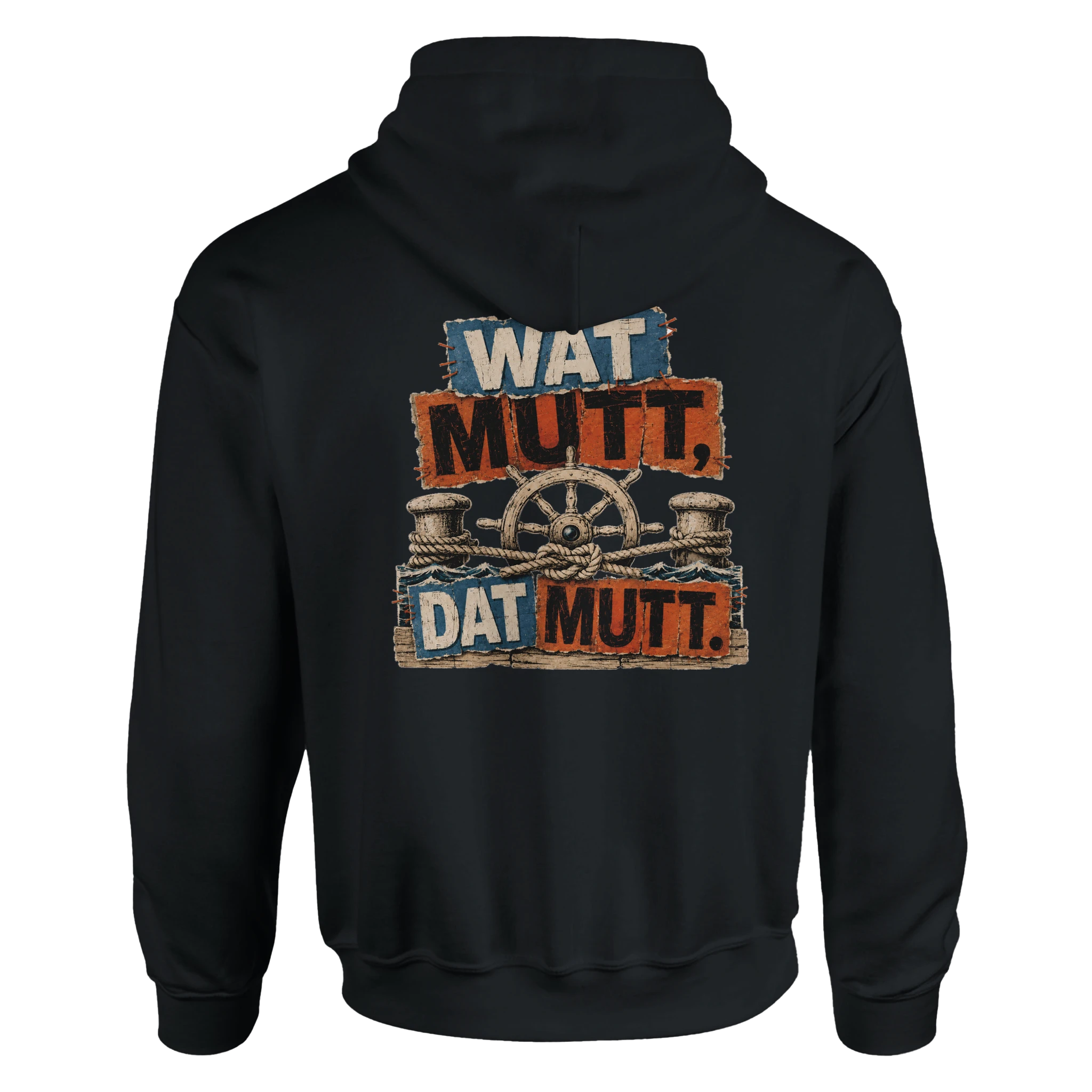 Hoodie in Hellrosa mit Motiv „Wat Mutt, Dat Mutt.“