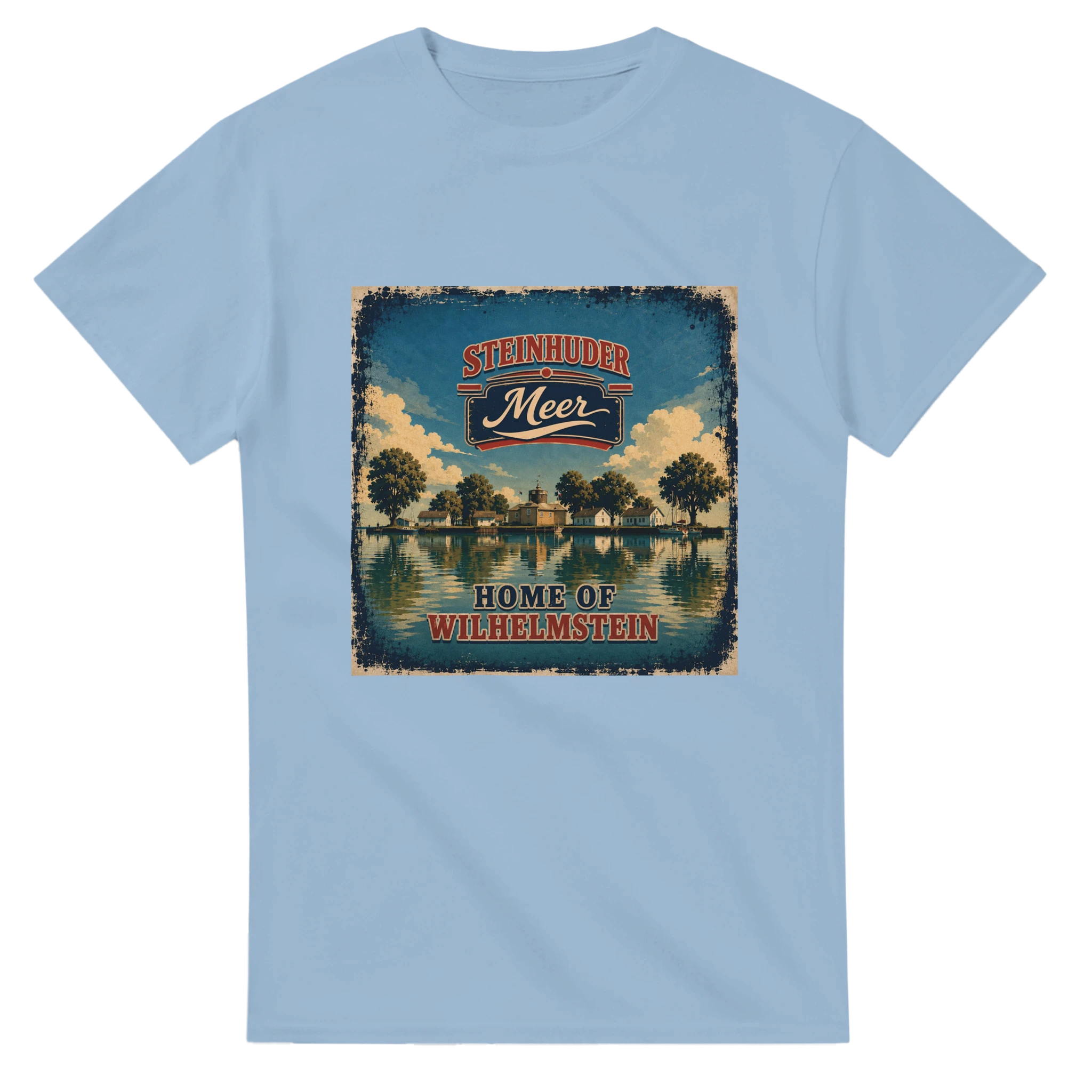 T-Shirt in Weiß mit Motiv „Insel Wilhelmstein“