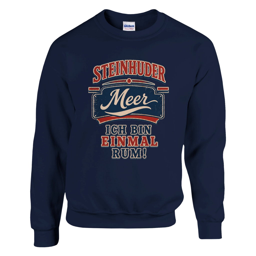 Pullover in Aschgrau mit Motiv „Ich bin einmal rum“