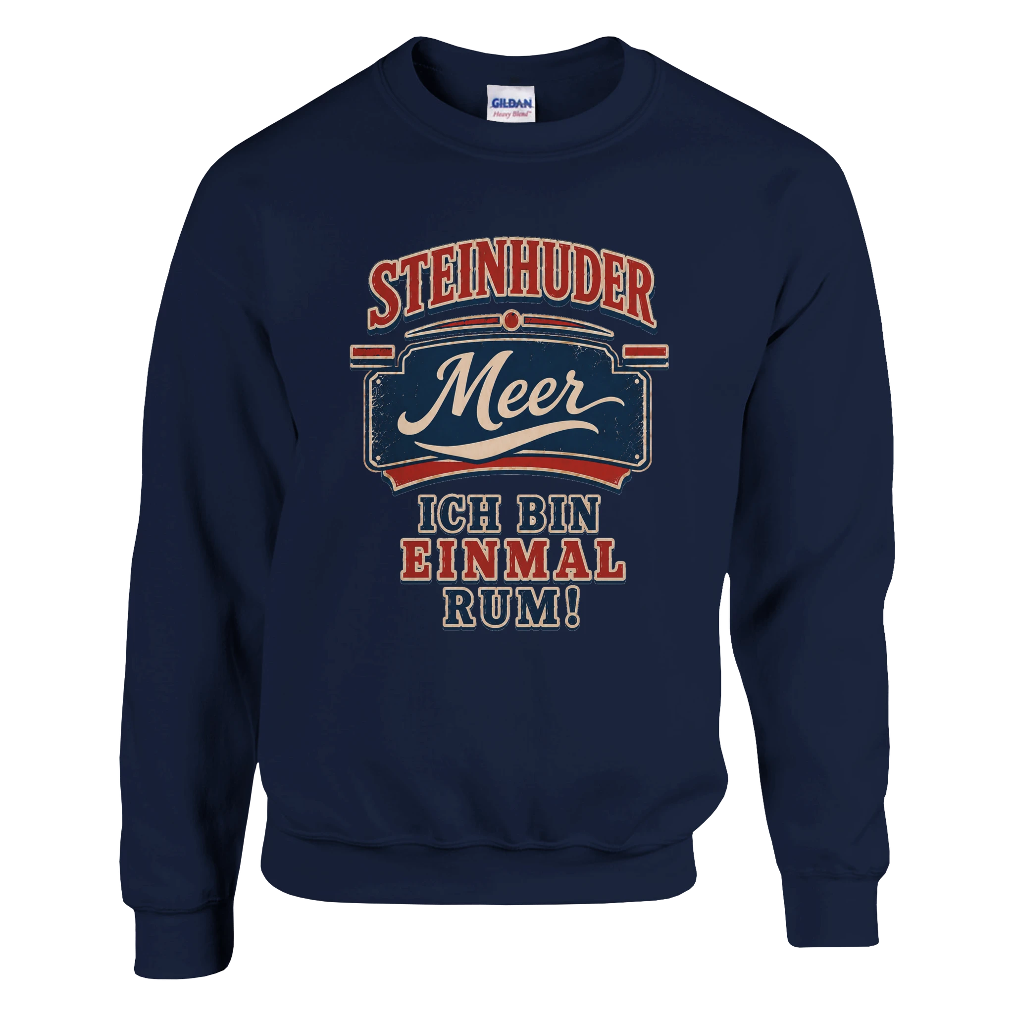 Pullover in Aschgrau mit Motiv „Ich bin einmal rum“