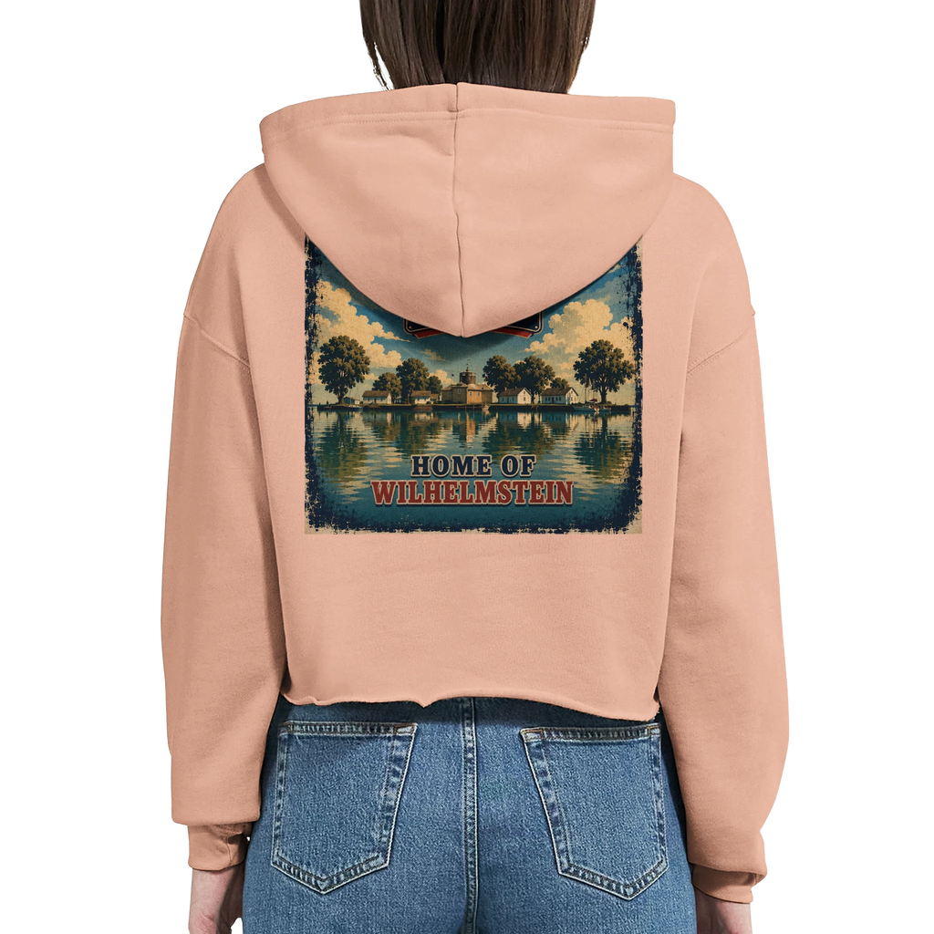 Damen-Hoodie in Weiß mit Motiv „Insel Wilhelmstein“