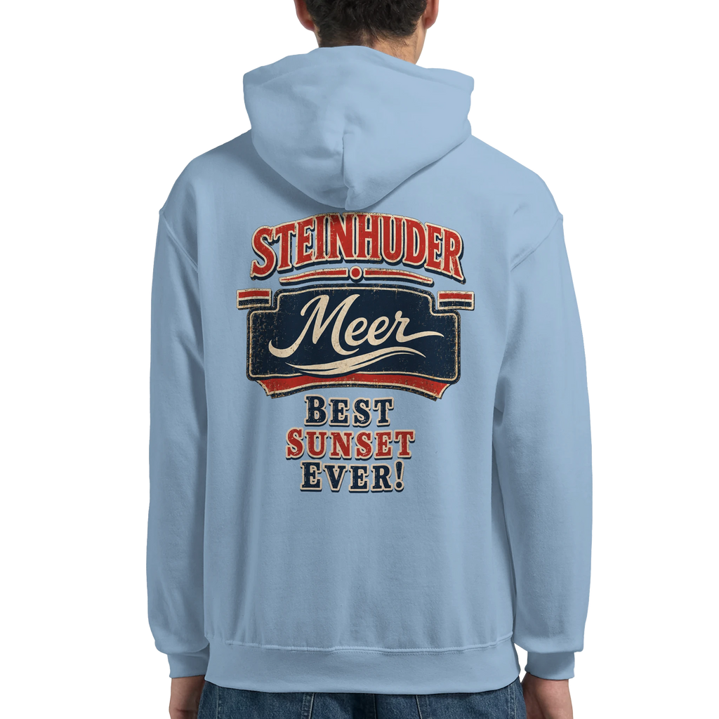 Hoodie in Weiß mit Motiv „Best Sunset ever!“