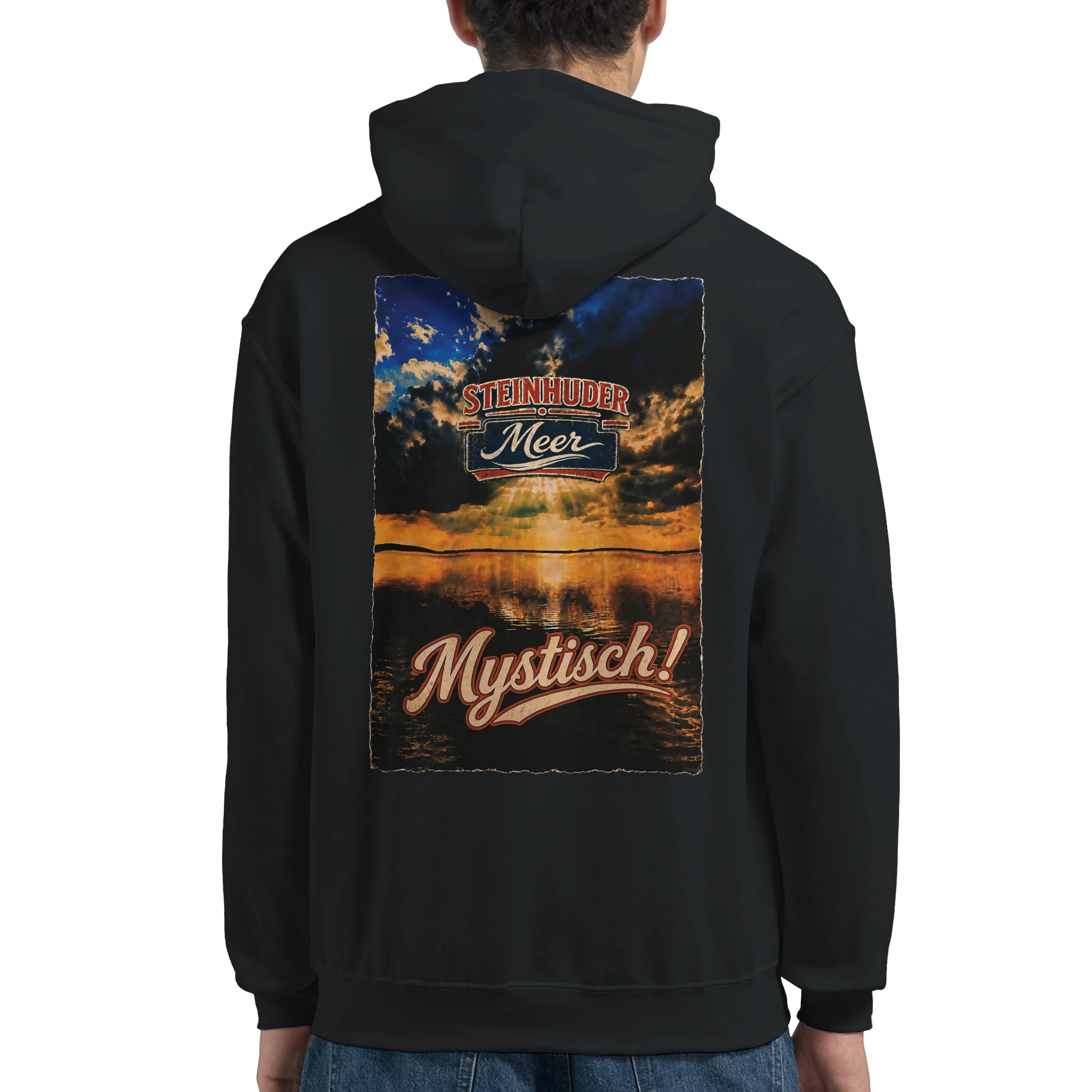 Hoodie in Weiß mit Motiv „Mystisch“