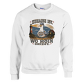 Pullover in Weiß mit Motiv „Zuhause ist, wo Moin genügt. Möwe“