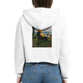 Damen-Hoodie in Weiß mit Motiv „Relax und Champagner“