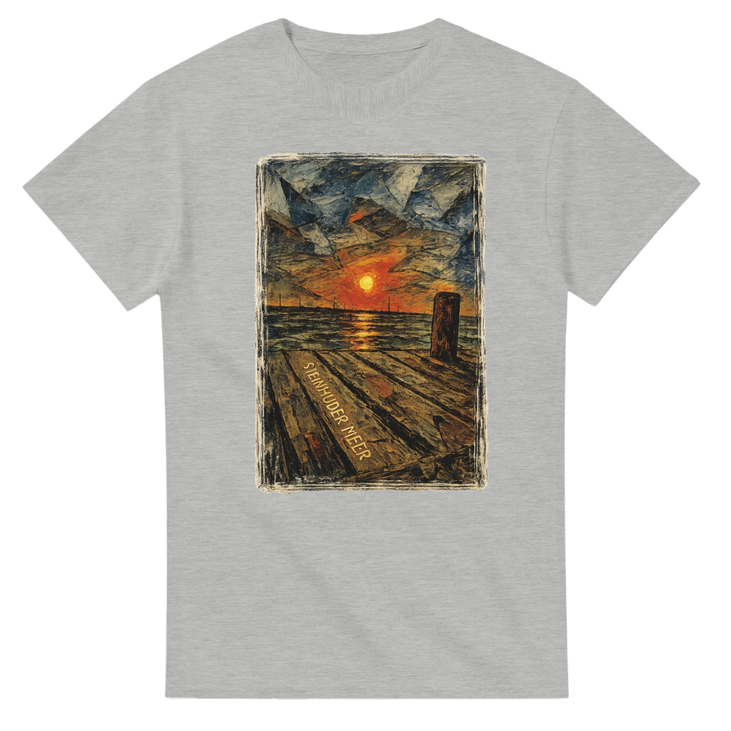 T-Shirt in Weiß mit Motiv „Steinhuder Meer Kunst“