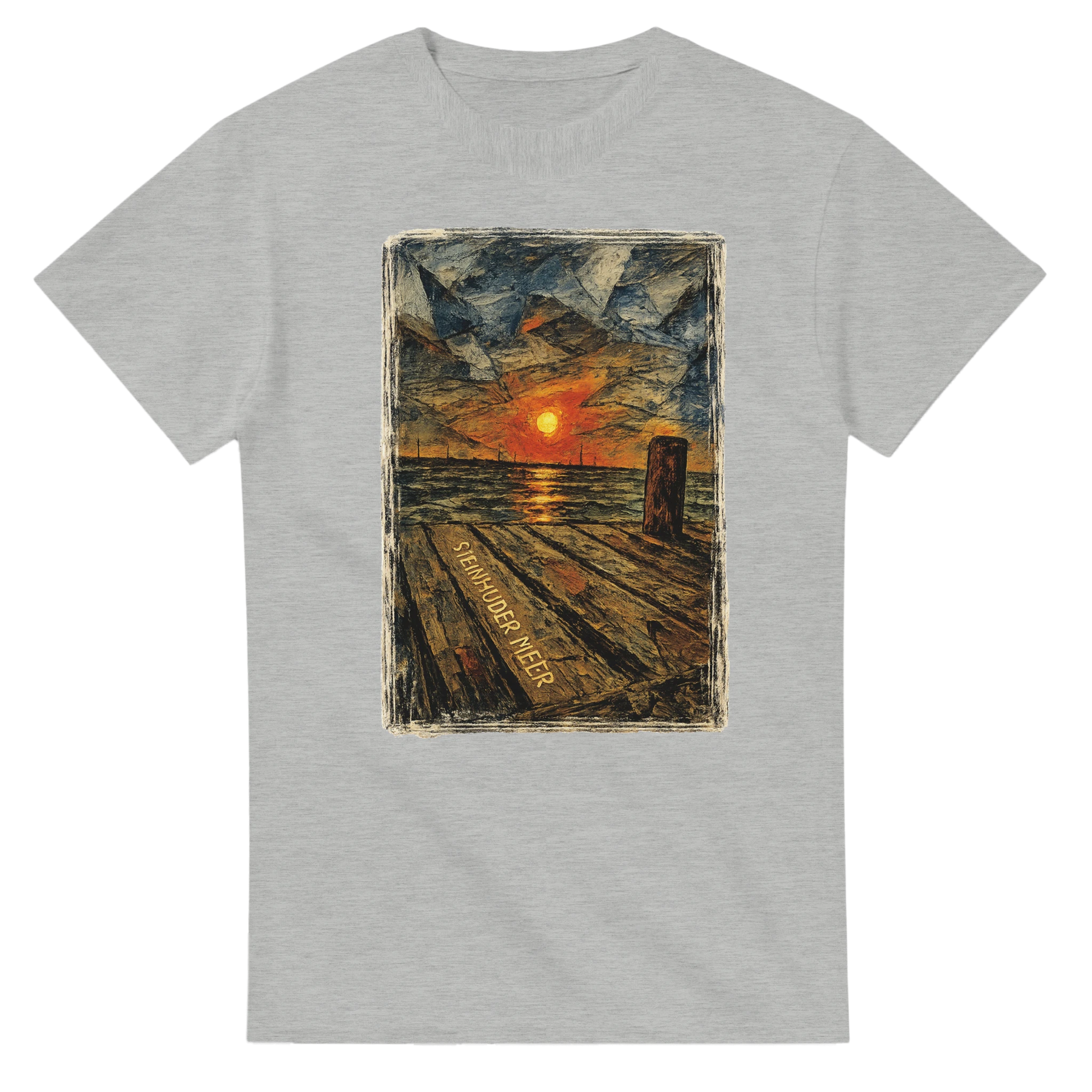 T-Shirt in Weiß mit Motiv „Steinhuder Meer Kunst“