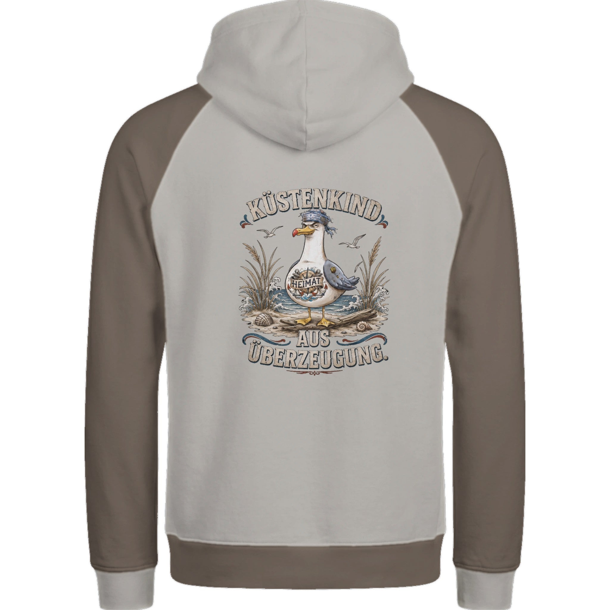Hoodie in Ton mit Motiv „Küstenkind“