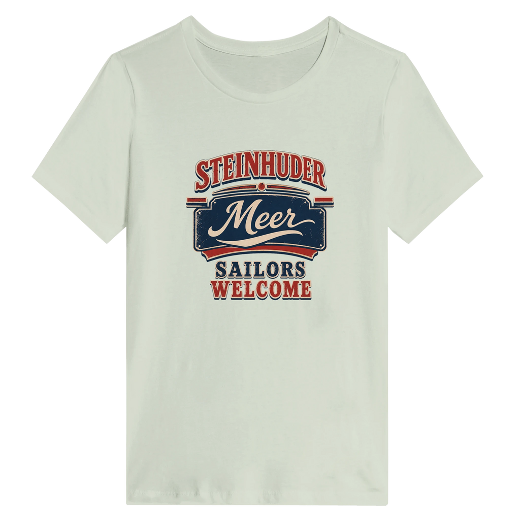 Damen-T-Shirt in Zitronengelb mit Motiv „Sailors Welcome“