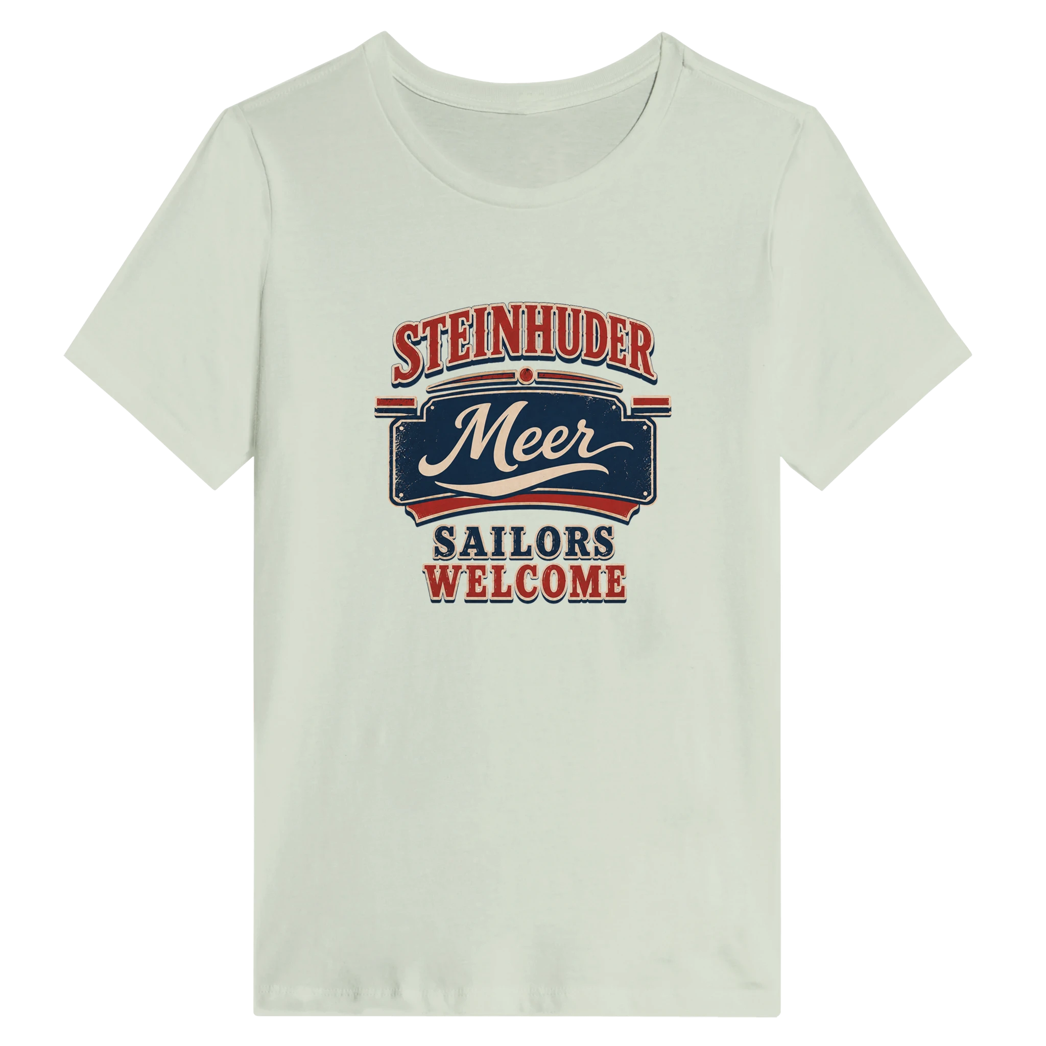 Damen-T-Shirt in Zitronengelb mit Motiv „Sailors Welcome“