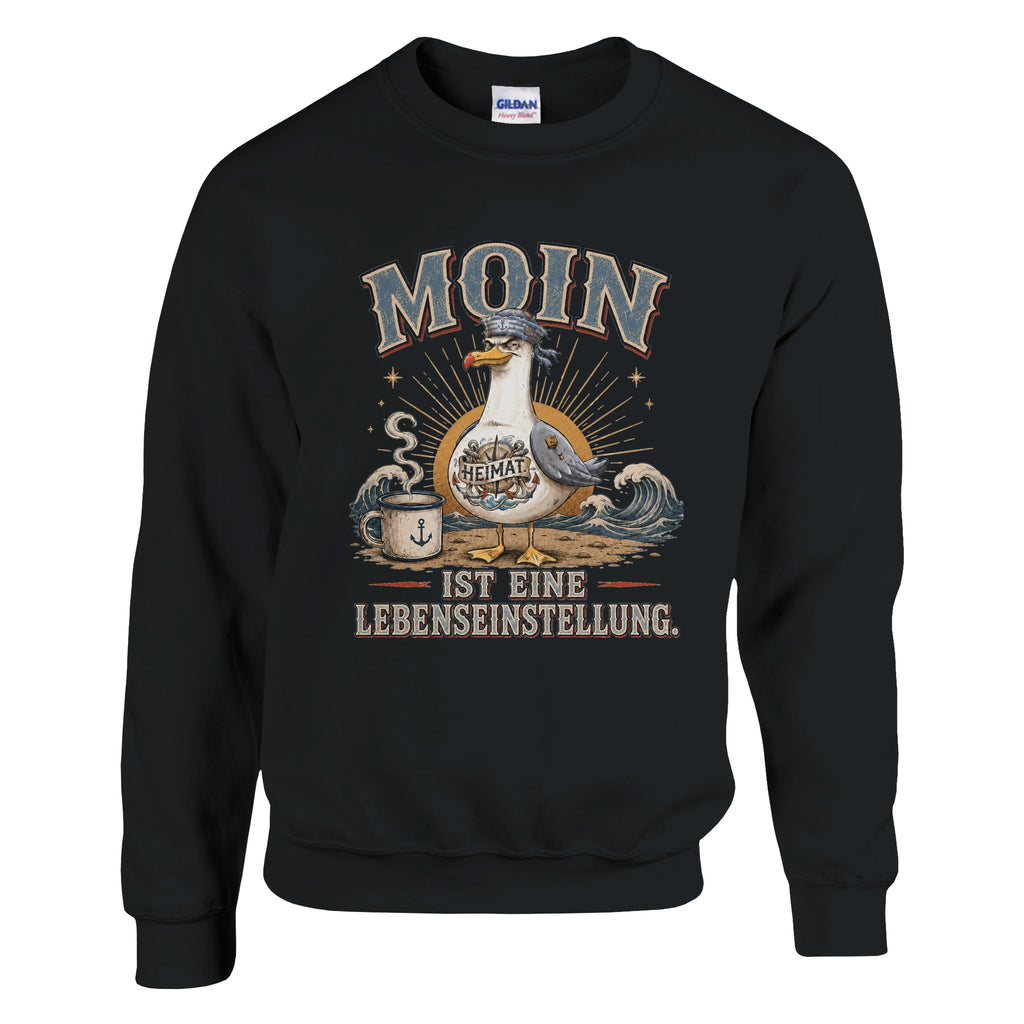 Pullover in Hellrosa mit Motiv „Mehr Gesabbel braucht keiner“