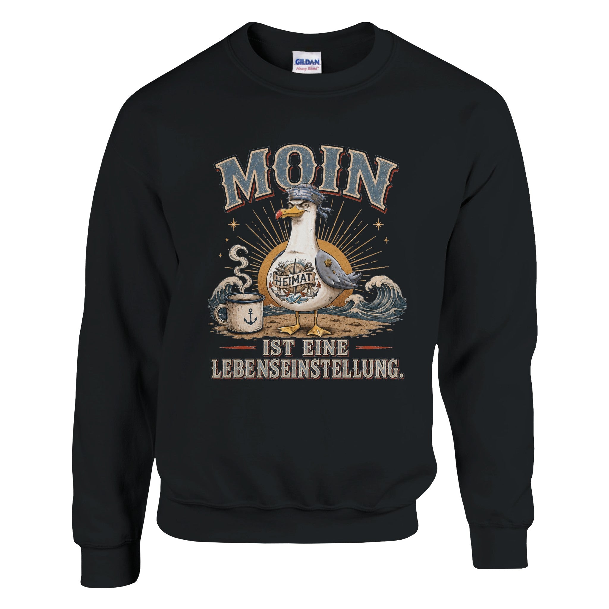 Pullover in Hellrosa mit Motiv „Mehr Gesabbel braucht keiner“