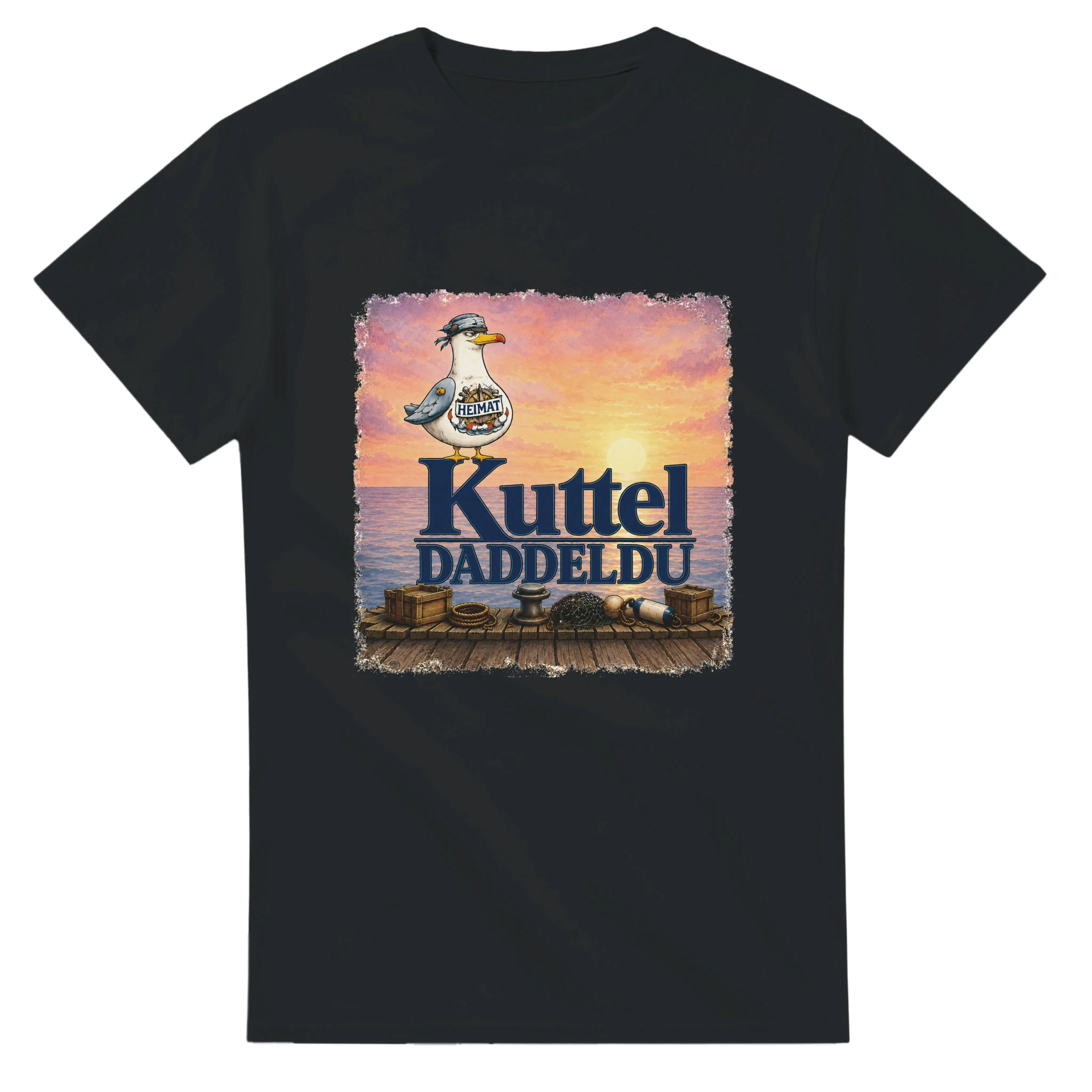 T-Shirt in Weiß mit Motiv „Kuttel Daddeldu“