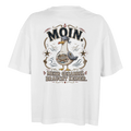 Damen-T-Shirt in Weiß mit Motiv „Mehr Gesabbel braucht keiner“