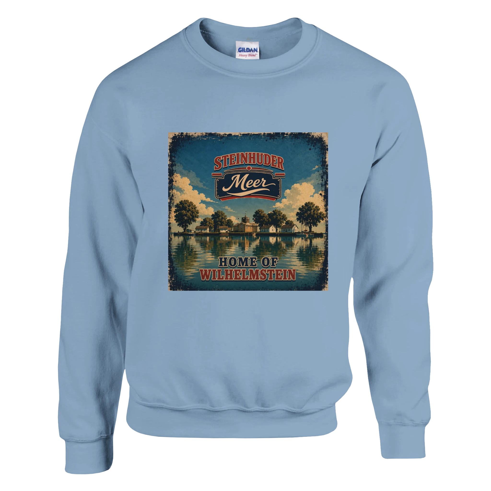 Pullover in Weiß mit Motiv „Insel Wilhelmstein“