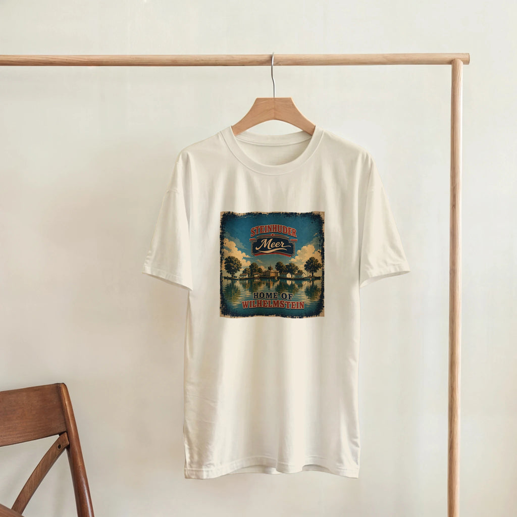 T-Shirt in Sand mit Motiv „Insel Wilhelmstein“