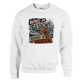 Pullover in Hellrosa mit Motiv „Wind im Gesicht. Heimat im Herzen.“