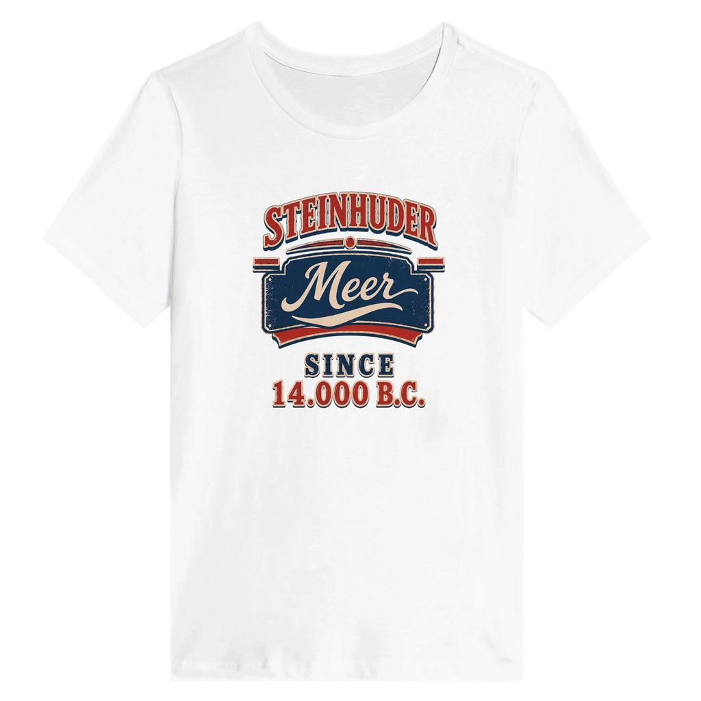 Damen-T-Shirt in Weiß mit Motiv „Since 14.000 B.C.“